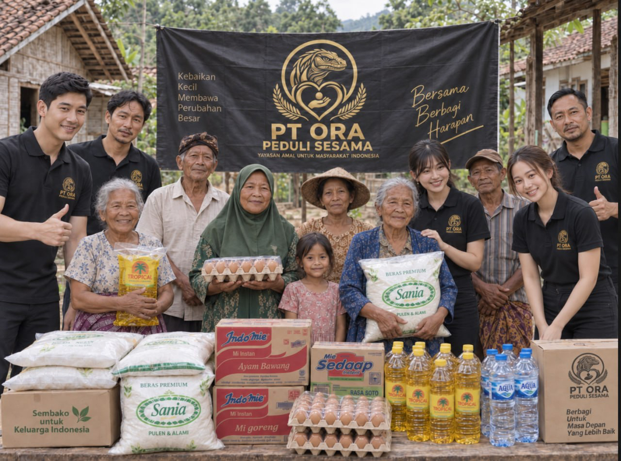 Kebersamaan lintas generasi dengan bahan kebutuhan sehari-hari